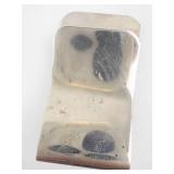 Bear Paw Money Clip With Turquoise Cabochon