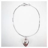 Sterling Silver Heart Pendant Necklace