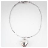 Sterling Silver Heart Pendant Necklace