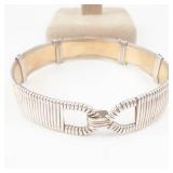 Bracelet & Earrings Set - Silver-Tone Wire-Wrapped Copper Panels