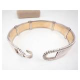 Bracelet & Earrings Set - Silver-Tone Wire-Wrapped Copper Panels