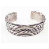Ron Y Sterling Bracelet - Rope-Pattern Multi-Band Cuff, Silver