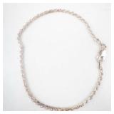 IBB Rope Chain Bracelet 925 Silver - 7.5 in, 2.6 g