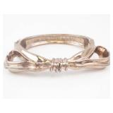 Ring- Rose Gold Tone Open-Wrap Band with Engraved Inside