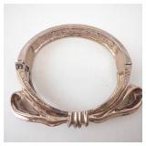 Ring- Rose Gold Tone Open-Wrap Band with Engraved Inside