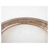 Ring- Rose Gold Tone Open-Wrap Band with Engraved Inside