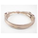 Ring- Rose Gold Tone Open-Wrap Band with Engraved Inside