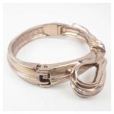 Ring- Rose Gold Tone Open-Wrap Band with Engraved Inside