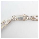 Sterling Silver Paperclip Chain Bracelet - 8 in - 925