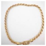 Vermeil Sterling Rope Bracelet