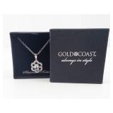 Gold Coast Aquamarine Birthstone Pendant Necklace - Halo Setting