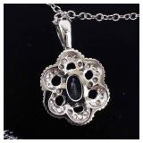 Gold Coast Aquamarine Birthstone Pendant Necklace - Halo Setting