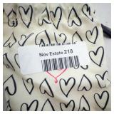 Brighton Enamel Bead Bracelet - White Leather Band Floral Beads and Fabric Pouch