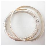 Brighton Two-Tone Leaf-Pattern Bangle Bracelet - Silver & Gold Tone