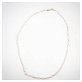 Sterling Silver Paperclip Chain Necklace - 18 Inch - 925