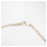 Sterling Silver Paperclip Chain Necklace - 18 Inch - 925