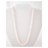 Freshwater Pearl Necklace - 18 inches, White Cultured Pearls with 14k Clasp