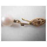 Freshwater Pearl Necklace - 18 inches, White Cultured Pearls with 14k Clasp