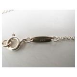 Vintage Tiffany and Co Sterling Silver Bean Necklace W/Box