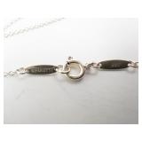 Vintage Tiffany and Co Sterling Silver Bean Necklace W/Box