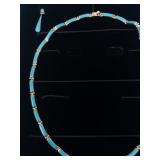 STAUER Sterling Silver Turquoise Necklace and Earrings in Stauer box. ***Estimated Replacement Value $900***