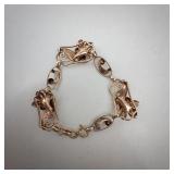 Vermeil on Sterling Silver Floral Filigree Bracelet