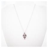 Sterling Silver 925 Face Pendant Necklace