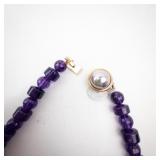 Amethyst Necklace - Faceted Purple Beads