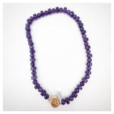 Amethyst Necklace - Faceted Purple Beads