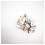 Gorgeous Vintage Rhinestone Buttons - Clear Rectangular Rhinestones - Lot of 6