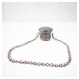 German Silver Expandable Purse Opening with Chain - Antique Frame Hardware