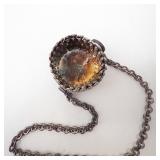 German Silver Expandable Purse Opening with Chain - Antique Frame Hardware