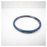 Blue Cloisonne Floral Enamel Bangle Bracelet