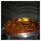 Amber Cabochon Ring - 44.58 Ct Oval 43x25mm - Silver Setting