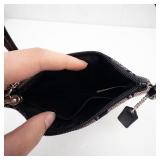 Coach Signature Wristlet - Monogram Canvas with Black Leather Trim