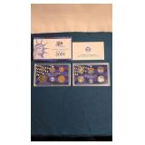 BLUE 2001 US MINT PROOF SET