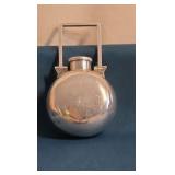 VICTORIAN SILVER PLATED HIP FLASK OR HAND WARMER