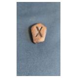 1 ozt silver AMULET WITH GEBO RUNE WITH COA