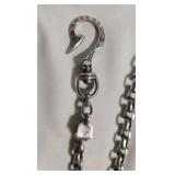 STERLING SILVER BIKER/GOTHIC STYLE WALLET CHAIN