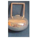 VICTORIAN SILVER PLATED HIP FLASK OR HAND WARMER