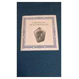 1 ozt silver AMULET WITH GEBO RUNE WITH COA