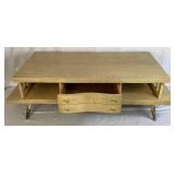 Vintage Mid Century Modern Blonde Cocktail Table