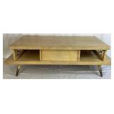 Vintage Mid Century Modern Blonde Cocktail Table
