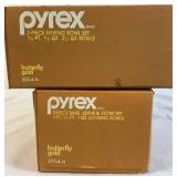 Pyrex Butterfly Gold Bundle -All New in Original Boxes