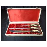 Anton Wingen Solingen Germany Stag Handles Carving Set in Original Box