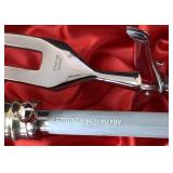 Anton Wingen Solingen Germany Stag Handles Carving Set in Original Box