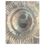 Liquid Silver Glazed Footed Jeanette Glass Lidded Dish and Fairy Lamps