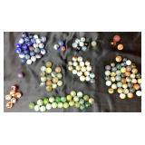 Vintage Collection of Marbles with Shooters