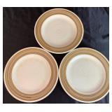 Vintage Tableware Plate Collections - Mikasa Dura Stone Brown Bark & Wallace Heritage Painted Desert Collection Summer Morn