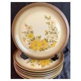 Vintage Tableware Plate Collections - Mikasa Dura Stone Brown Bark & Wallace Heritage Painted Desert Collection Summer Morn